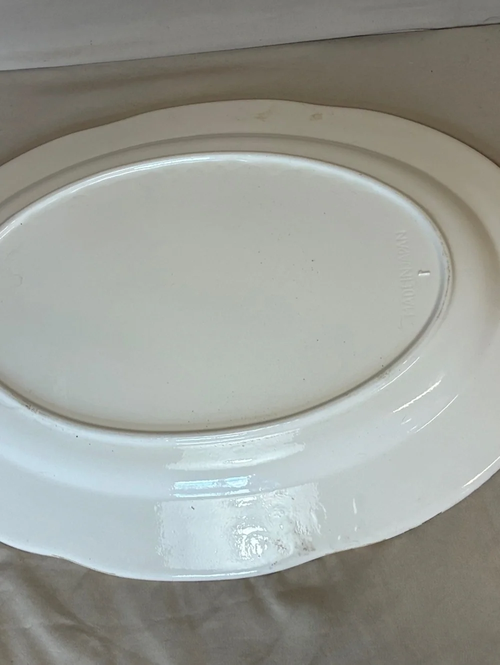 Vintage Turkey Thanksgiving Large Oval Serving Platter